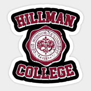 Hillman College 1881 // Vintage Sticker